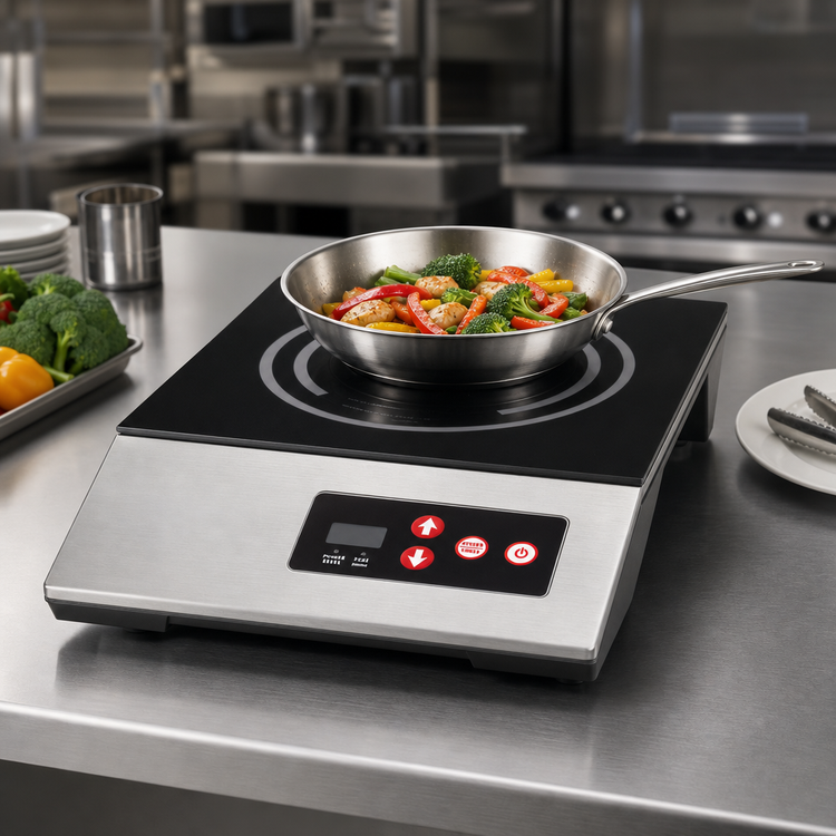 Product image #3 for Winco Economy Countertop Induction Cooker, Single Burner, 120V, 1.8 kW