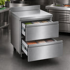 Thumbnail image #3 for Delfield STD4532NP 32-Inch Stainless Steel Undercounter Freezer Worktop with 2 Drawers and 4-Inch Backsplash