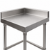Thumbnail image #3 for BK Resources CVTR5OB-3024 30 Inches W x 24 Inches D x 39.75 Inches H Stainless Steel Corner Work Table with 5 Inches Riser — 16-Gauge 304 Top, Open Base