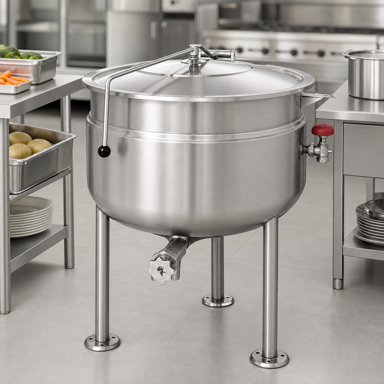Product image #3 for Cleveland Range 30-Gallon Direct Steam Kettle with Full Jacket and Tri-Leg Base