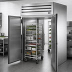 Thumbnail image #3 for True Mfg. - General Foodservice SPEC SERIES STA2RRT-2S-2S-HC 2-Section Roll-Thru Refrigerator, Front & Rear Stainless Steel Doors, Self-Contained