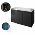 Thumbnail image #3 for True 52-Inch Two-Section Refrigerated Back Bar Cooler with Solid Locking Doors and Stainless Steel Top
