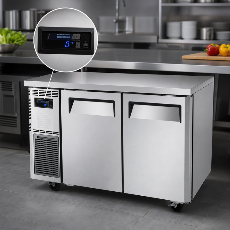 Product image #3 for Turbo Air J Series Narrow 2-Section Side-Mount Undercounter Freezer, 8.92 Cu. Ft.