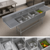 Thumbnail image #3 for John Boos Pro-Bowl 4-Compartment Stainless Steel Sink with 30