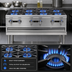 Thumbnail image #3 for Imperial Pro Series PSH848 48-Inch Gas Countertop Hot Plate with 8 Open Burners