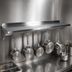 Thumbnail image #3 for John Boos Cucina Mensola Wall-Mount Stainless Steel Pot Rack Shelf with Hooks, 24 x 12 Inches