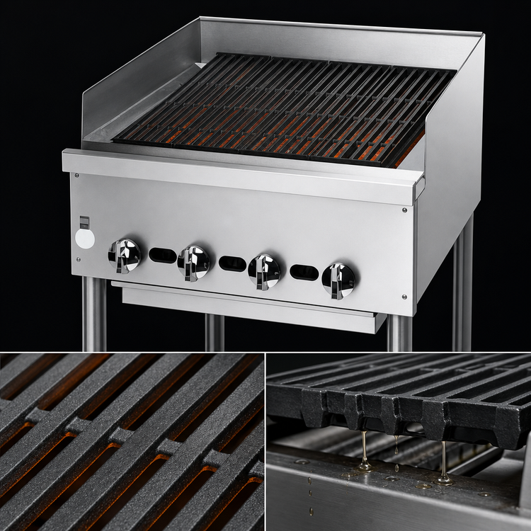 Product image #3 for Supreme JB-60-F 60 Inch Floor Model Gas Radiant Charbroiler