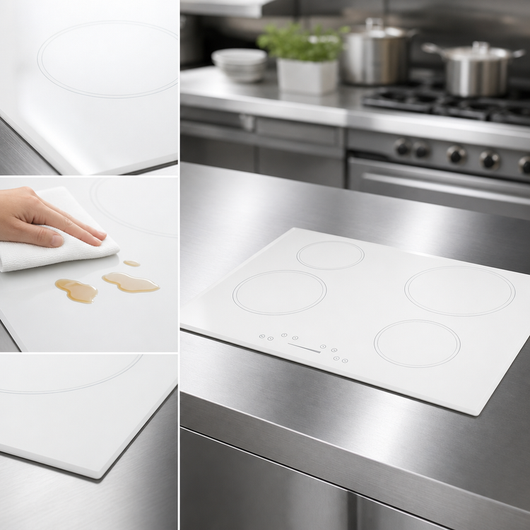 Product image #3 for Summit Commercial 30-Inch 4-Burner Drop-In Induction Cooktop, White, 208-240V