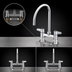 Thumbnail image #3 for Equip 4-Inch Adjustable-Center Deck Mount Mixing Faucet with 9-Inch Swivel Gooseneck Spout