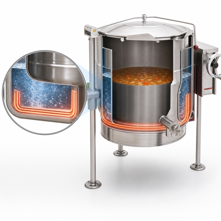 Product image #3 for Crown ELT-20 20 Gallon Electric Tilting Steam Kettle