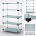 Thumbnail image #3 for Quantum 42-Inch W x 24-Inch D x 63-Inch H Stationary Solid Shelving Starter Kit with 5 Solid Shelves