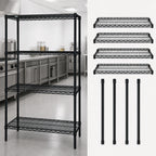 Thumbnail image #3 for Quantum WR86-1842BK Wire Shelving Starter Unit, 42"W x 18"D x 86"H, 4 Shelves, Black Epoxy Finish