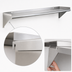 Thumbnail image #3 for Eagle Group WS1060TL 60 Inch x 10 Inch Wall-Mounted Tab-Lock Stainless Steel Shelf