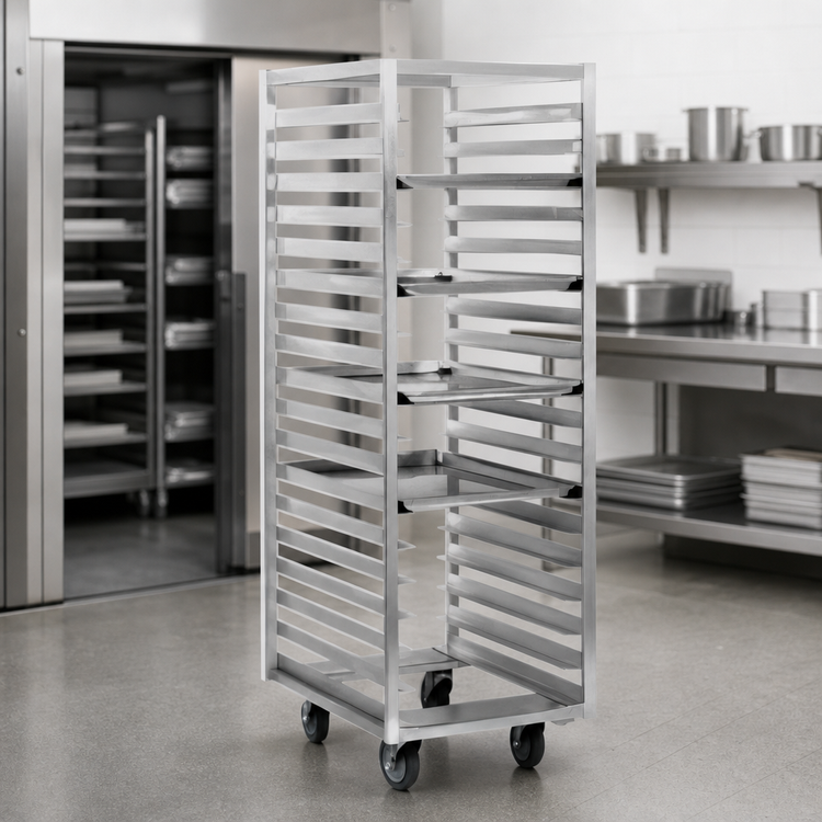 Product image #3 for Panco Aluminum Roll-In Refrigerator Rack, 64 Inch High, 12 Universal Angle Slides