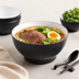 Thumbnail image #4 for American Metalcraft 50 oz Round Melamine Noodle Bowl, Black/White