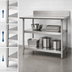 Thumbnail image #3 for Adjustable Stainless Steel Work Table Undershelf, 60 x 30 Inches, for Uni-Lok Hat Channel Frame Tables