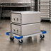 Thumbnail image #3 for Cateraide Aluminum Open-Frame Pan Carrier Dolly for Two Stacked End Loaders