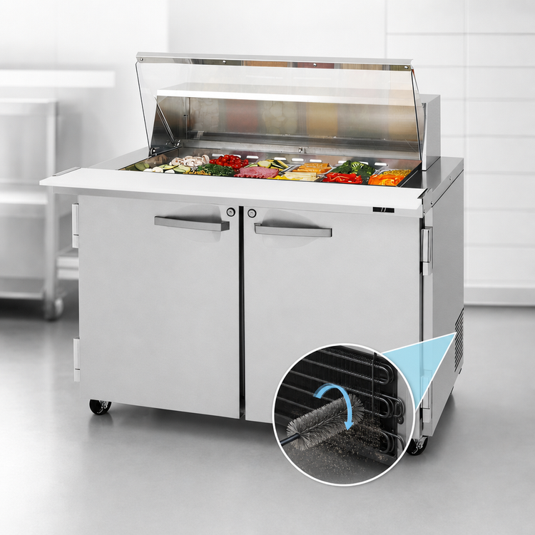 Product image #3 for Turbo Air PRO Series 48-Inch Mega Top Sandwich/Salad Prep Table with Clear Lid