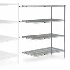 Thumbnail image #3 for Metro Super Erecta AN466C Chrome Wire Add-On Shelving Unit, 60"W x 21"D x 63"H, 4 Shelves