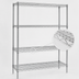 Thumbnail image #3 for Red-i-Pak 4-Tier Stationary Chrome Wire Shelving Unit, 60W x 18D x 74H