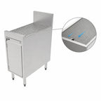 Thumbnail image #4 for Perlick Corporation Top Shelf TSF12SC 12-Inch Stainless Steel Freestanding Underbar Storage Cabinet with Pitched Drainboard Top and Adjustable Shelf