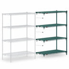 Thumbnail image #4 for Metro Super Erecta AA516K3 Add-On Wire Shelving Unit, 24 x 24 x 63 Inches, 4 Shelves, Green Epoxy Finish