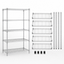 Thumbnail image #3 for Quantum 30-Inch W x 21-Inch D x 54-Inch H Wire Shelving Starter Kit, 5 Shelves, Chrome Plated