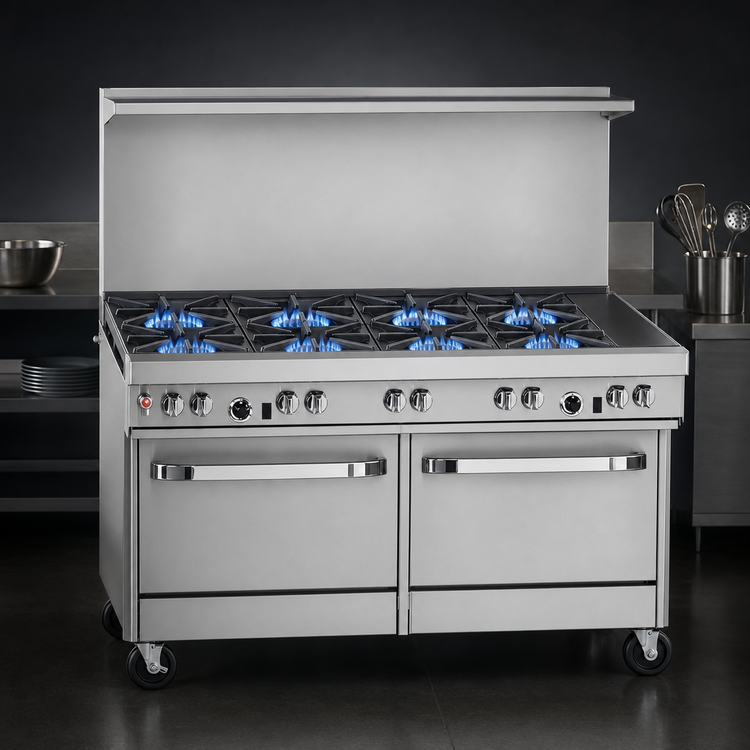 Product image #3 for Southbend Ultimate 60-Inch Gas Restaurant Range with 6 Burners, 24-Inch Griddle, Convection Oven and Cabinet Base