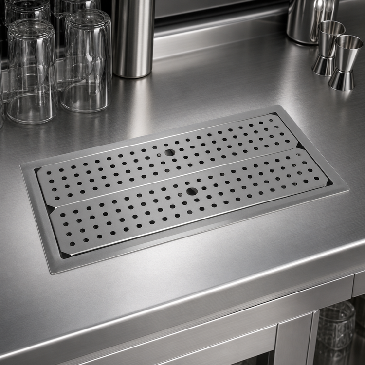 Product image #3 for Drop-In Stainless Steel Drain Pan Trough, 36 x 12 Inches