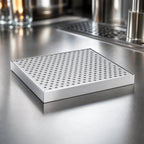 Thumbnail image #3 for Krowne KDT-8X9S Beverage Drip Tray, 9"W x 8"D x 3/4"H, Brushed Stainless Steel