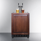 Thumbnail image #3 for Summit Commercial SBC7BRSIF Dual-Tap Convertible Beer Kegerator, 2-Keg 1/6-Barrel Capacity, Black Cabinet, Stainless Steel Door