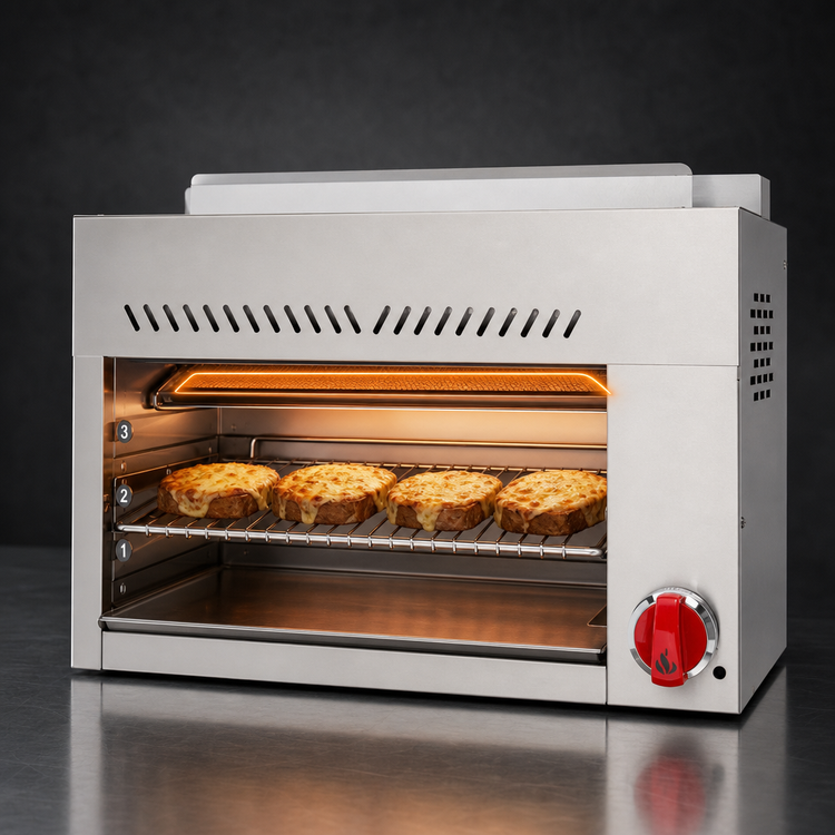 Product image #3 for American Range 24-Inch Countertop Gas Cheesemelter Broiler with Infrared Burner and 3 Rack Positions