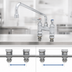 Thumbnail image #3 for T&S Brass Double Pantry Deck-Mount Mixing Faucet with 18-Inch Swing Nozzle, 4-Inch Centers