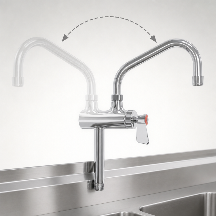 Product image #3 for Fisher Brass Add-On Faucet with 12-Inch Swing Spout and 3/8-Inch Male Inlet