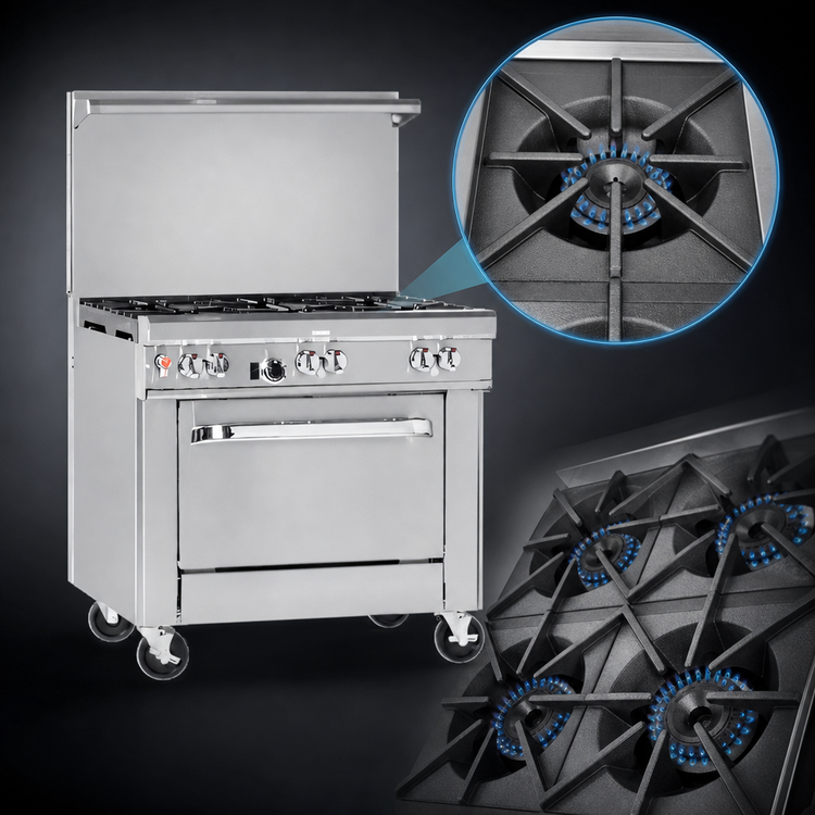 Product image #3 for Southbend Ultimate 36-Inch Commercial Gas Range with 6 Star/Sauté Burners and Convection Oven Base