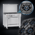Thumbnail image #3 for Southbend Ultimate 36-Inch Commercial Gas Range with 6 Star/Sauté Burners and Convection Oven Base