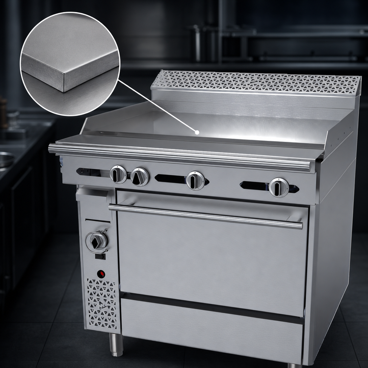 Product image #3 for Garland Cuisine 36-Inch Heavy Duty Gas Griddle Top Range with Convection Oven