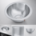 Thumbnail image #3 for Vollrath Round Drop-In Sink, 1 Compartment, Contoured Bowl, 12.94-Inch Diameter, 304 Stainless Steel