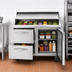 Thumbnail image #4 for Turbo Air PRO Series 48-Inch Two-Section Sandwich/Salad Prep Table with 12-Pan Top, 1 Door, and 2 Drawers
