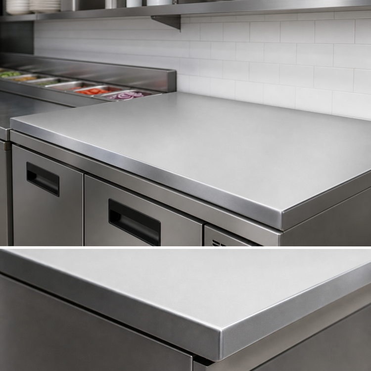 Product image #3 for John Boos Flat Stainless Steel Countertop with No Backsplash, 120 Inches x 36 Inches x 1-1/2 Inches