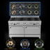 Thumbnail image #3 for Ultimate 60-Inch Gas Restaurant Range with 9 Open Burners, Standard Oven, and Convection Oven