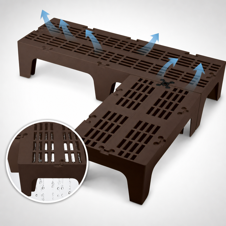 Product image #3 for Cambro S-Series Slotted Top Polypropylene Dunnage Rack, 30 x 21 x 12 Inches, 1500 lb. Capacity