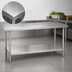 Thumbnail image #3 for Duke 48 Inch x 36 Inch 16-Gauge Stainless Steel Work Table with Undershelf