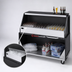 Thumbnail image #3 for Dinex Chest-Style Portable Ice Bar with Stainless Steel Ice Bin, Locking Cabinets and Speedrail, Black Matte
