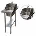 Thumbnail image #3 for BK Resources 15 x 30 Inch Stainless Steel Filler Table with 10 x 14 Drop-In Hand Sink and Side Splash