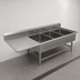 Thumbnail image #3 for John Boos Pro-Bowl 3-Compartment Bakery Sink with 30-Inch Left Drainboard