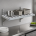 Thumbnail image #4 for New Age Adjust-A-Shelf T-Bar Wall-Mounted Shelf, 30 x 20 Inches, Aluminum, 1,500 lb. Capacity