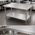 Thumbnail image #3 for John Boos Stallion 60-Inch x 36-Inch 16-Gauge Stainless Steel Work Table with 1-1/2-Inch Rear Up-Turn and Undershelf