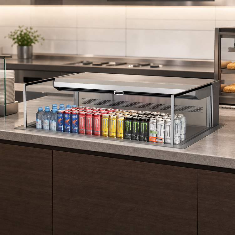Product image #4 for Turbo Air 48-Inch Low-Profile Drop-In Horizontal Open Refrigerated Display Case, Deck Only