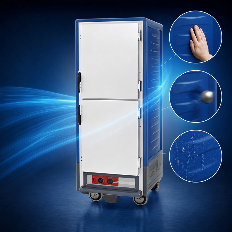 Product image #3 for Metro C5 3 Series Full-Height Combination Heated Holding and Proofing Cabinet, Blue Insulation Armour, Low Watt, Dutch Doors